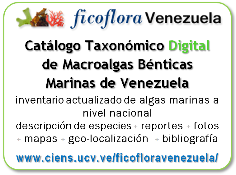 Catálogo Taxonómico Digital Ficoflora Venezuela